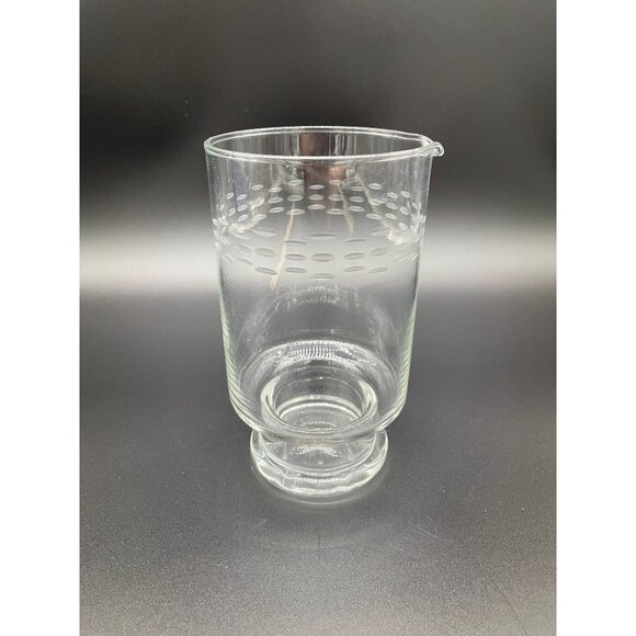 Etched Crystal Footed Pitcher Cocktail Lemonade Princess House Clear Barware - Picture 3 of 9